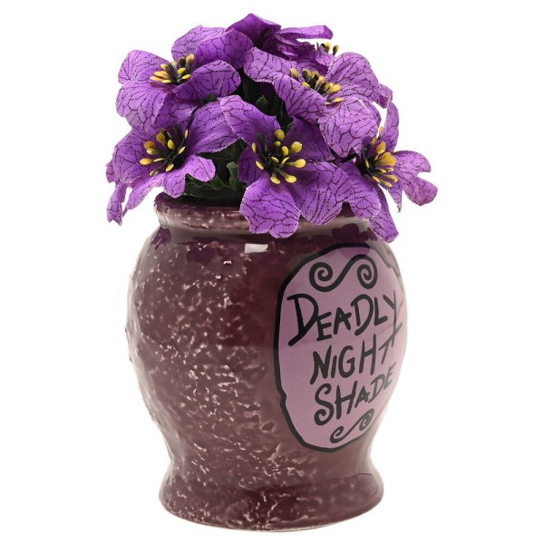 Disney Nightmare Before Christmas Deadly Nightshade planter with faux plant