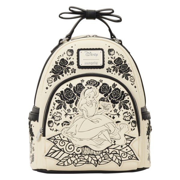 Alice in Wonderland Embroidered Floral Mini Backpack - Disney Loungefly