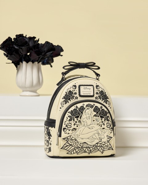 Alice in Wonderland Embroidered Floral Mini Backpack - Disney Loungefly
