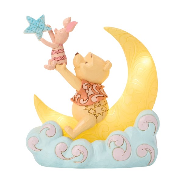 Pooh & Piglet on LED Moon - Disney Traditions