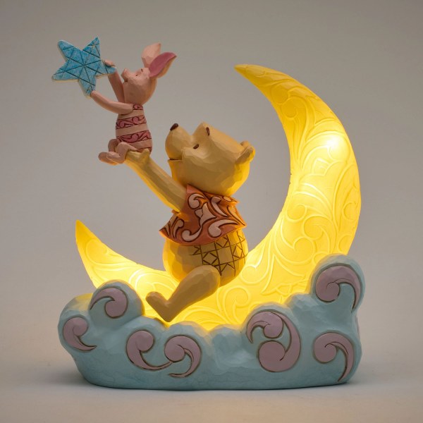 Pooh & Piglet on LED Moon - Disney Traditions