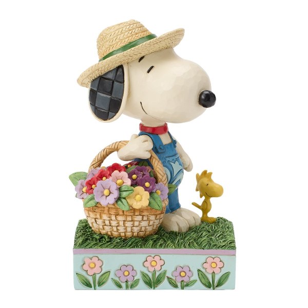 Snoopy Holding Flower Basket - Peanuts