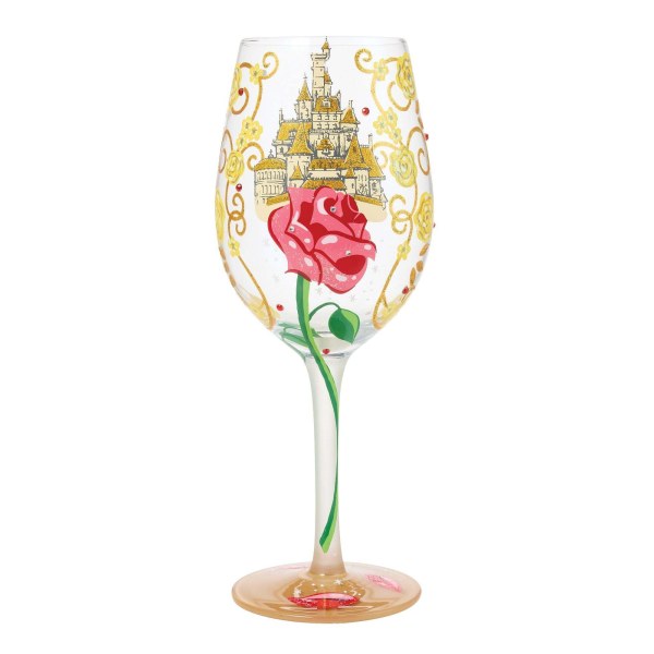 "BOLD LIKE A ROSE" BELLE WINE GLASS - DISNEY LOLITA