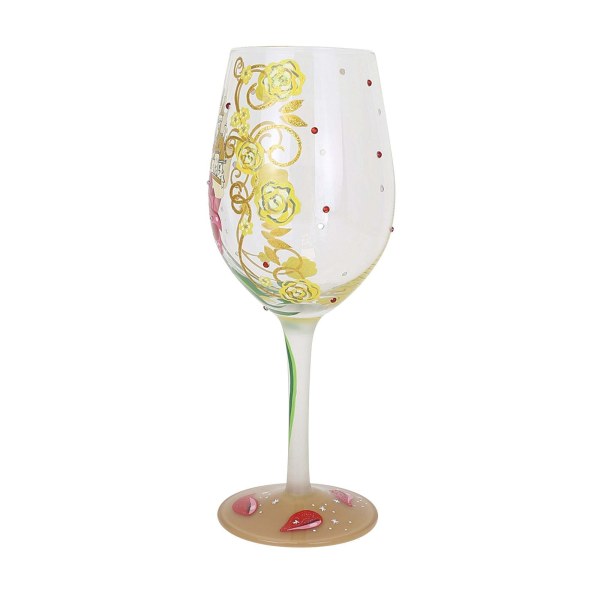 "BOLD LIKE A ROSE" BELLE WINE GLASS - DISNEY LOLITA