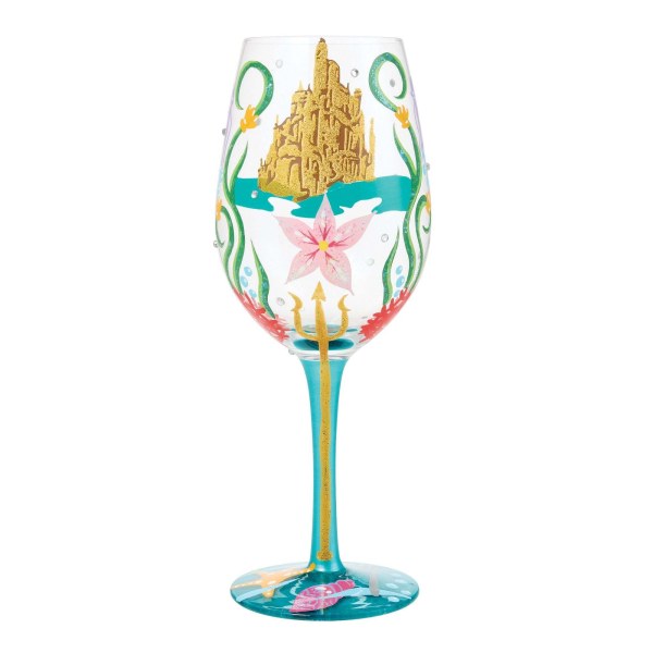 "RIDE YOUR OWN WAVE" ARIEL WINE GLASS - DISNEY LOLITA