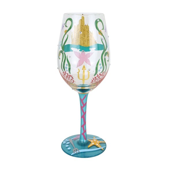 "RIDE YOUR OWN WAVE" ARIEL WINE GLASS - DISNEY LOLITA
