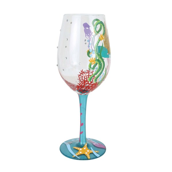 "RIDE YOUR OWN WAVE" ARIEL WINE GLASS - DISNEY LOLITA