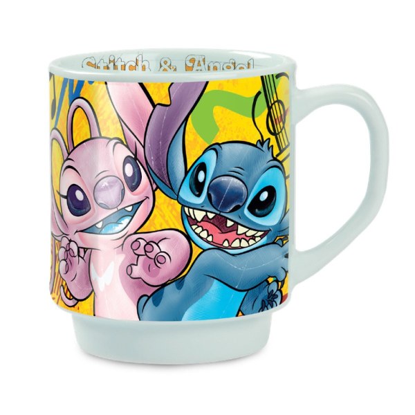 Mug Stitch & Angel yellow 350ml - Egan Disney Home