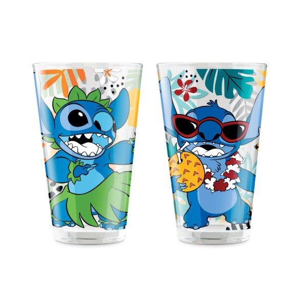 Set 2 pieces glass Stitch 310ml - Egan Disney Home