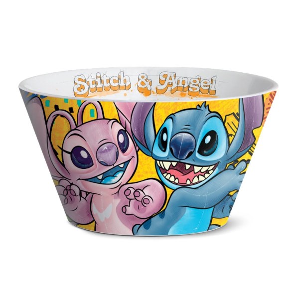 Bowl Stitch & Angel yellow 550 ml - Egan Disney Home