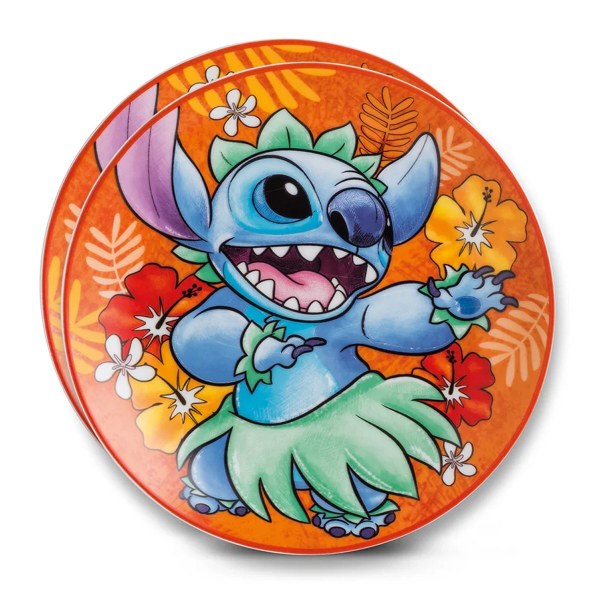 Set 2 pieces dessert plate Stitch orange - Egan Disney Home
