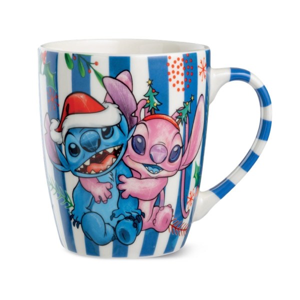 Mug Stitch & Angel Christmas blue 450ml - Egan Disney Home