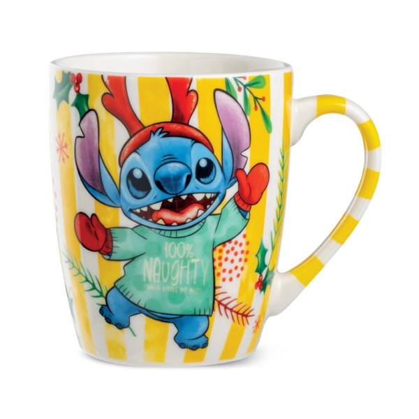 Mug Stitch Christmas yellow 450ml - Egan Disney Home