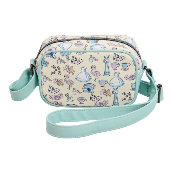 Alice in Wonderland Floral Scene Crossbody Bag - Disney Loungefly