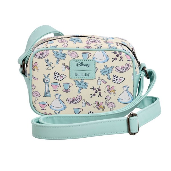 Alice in Wonderland Floral Scene Crossbody Bag - Disney Loungefly