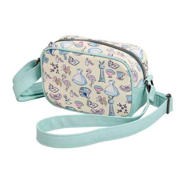 Alice in Wonderland Floral Scene Crossbody Bag - Disney Loungefly