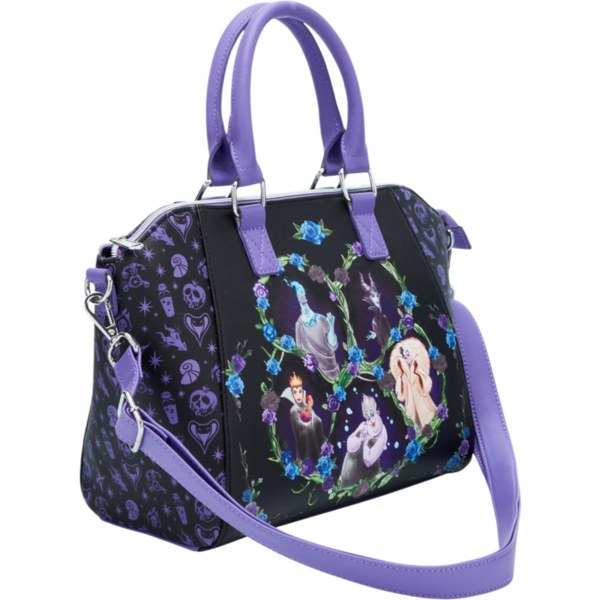 Loungefly Disney Villains Floral Icons Satchel back