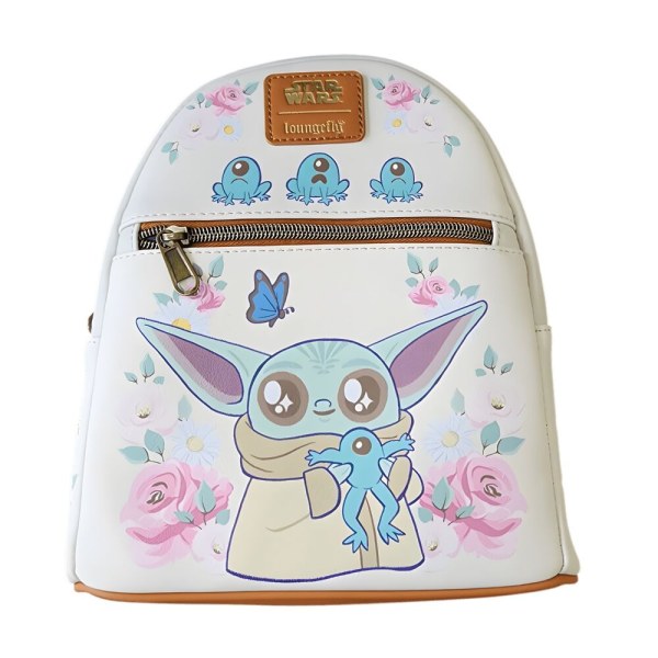 Grogu With Frogs Brown Trim Backpack - Loungefly Star Wars 