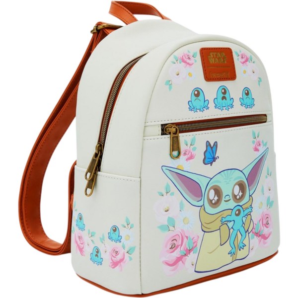 Grogu With Frogs Brown Trim Backpack - Loungefly Star Wars 