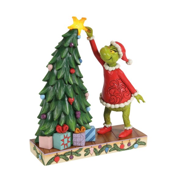 GRINCH PULLING STAR OFF TREE LED TREE