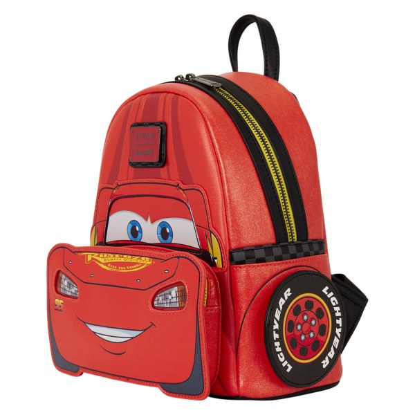  Lightning McQueen Metallic Light-Up Mini Backpack - Disney Pixar Loungefly Cars 20th Anniversary