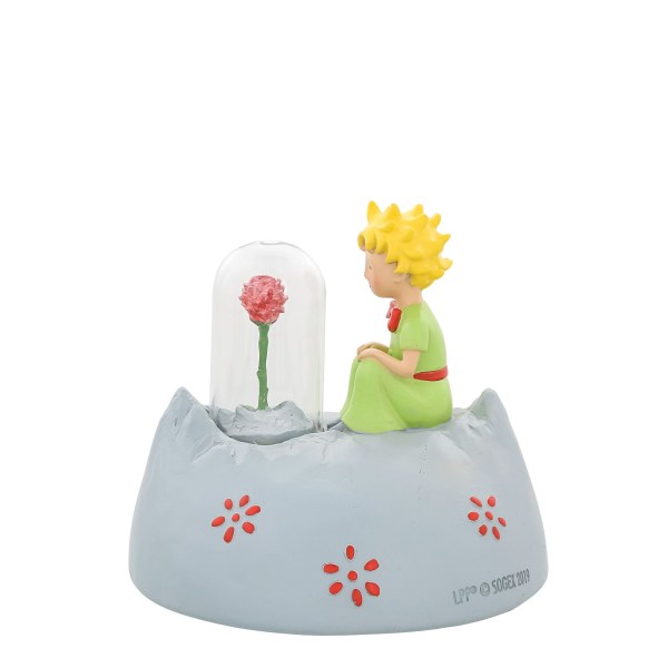 THE LITTLE PRINCE FIGURINE PLANET WITH HIS ROSE 11 CM