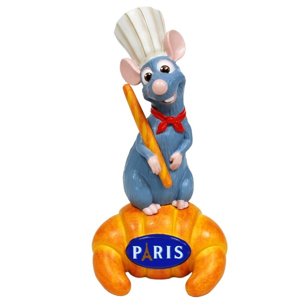 RESIN FIGURINE REMY ON CROISSANT - DISNEY RATATOUILLE