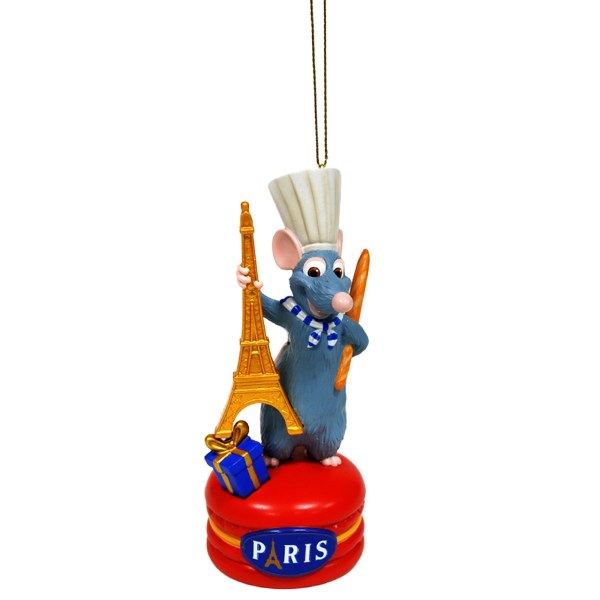 REMY RESIN SUSPENSION WITH BAGUETTE ON MACARON - DISNEY RATATOUILLE