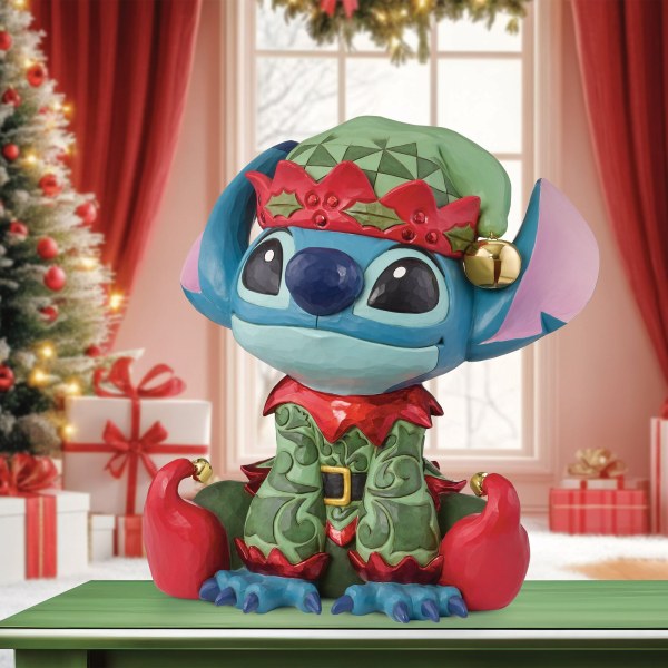 Stitch Christmas Elf Figurine Disney 37.3 cm by Jim Shore – Costco Exclusive – Disney Traditions