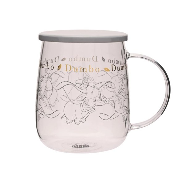 Dumbo Glass Mug with Lid 540ml - Disney