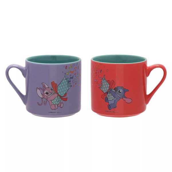 Stitch & Angel Merry Everything Set of 2 Colorful Mugs - Disney