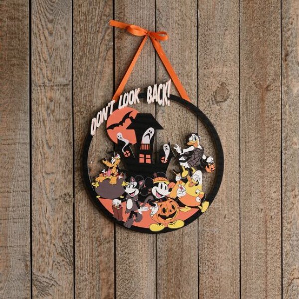 Mickey & Friends Halloween Decorative Plaque - Disney