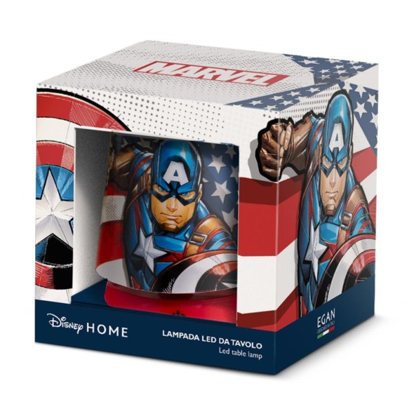 Captain America Rechargeable LED Desk Lamp 11cm - Marvel