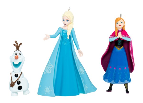 Disney - Set of 3 Frozen 3D Hanging Ornaments – Anna, Elsa and Olaf