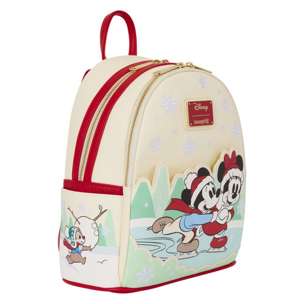 Mickey & Friends Ice Skating Mini Backpack with Headband Holder - Disney Loungefly