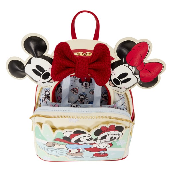 Mickey & Friends Ice Skating Mini Backpack with Headband Holder - Disney Loungefly