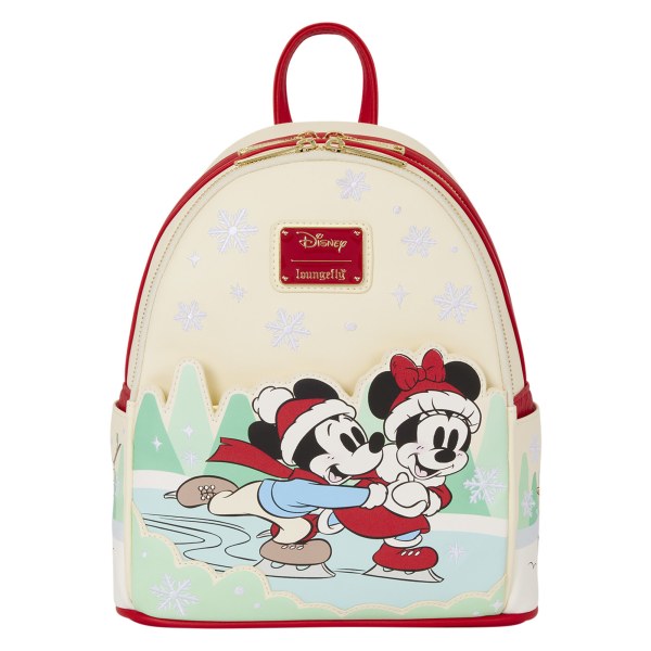 Mickey & Friends Ice Skating Mini Backpack with Headband Holder - Disney Loungefly