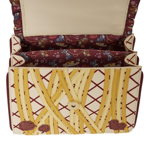 Lady & the Tramp Spaghetti Dinner Charm Crossbody Bag - Disney Loungefly