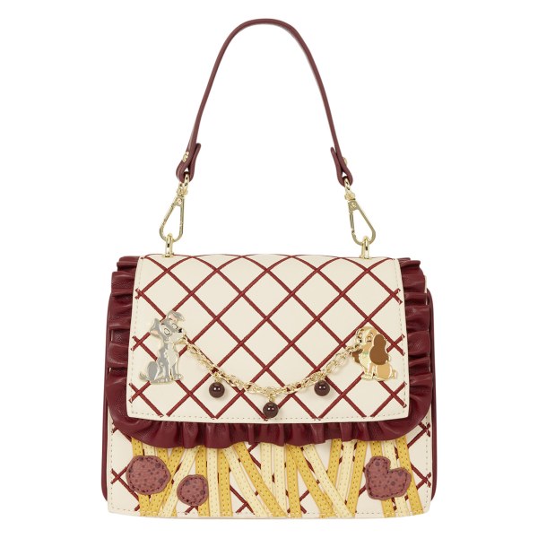 Lady & the Tramp Spaghetti Dinner Charm Crossbody Bag - Disney Loungefly