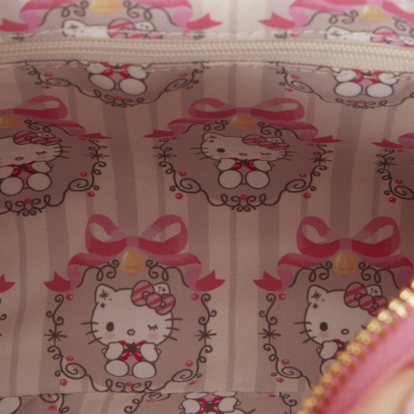 Hello Kitty Quilted Crossbody Bag with Beaded Handle & Bag Charm - Loungefly Sanrio