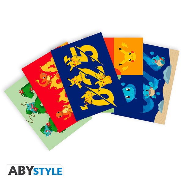 POKEMON - Pck Cahier A5 + Mug320ml + Cartes postales "Pikachu"