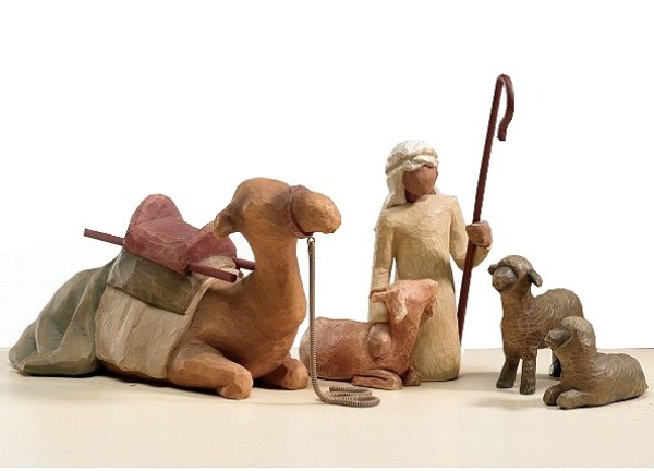 WILLOW TREE SHEPHERD AND ANIMALS STATUES