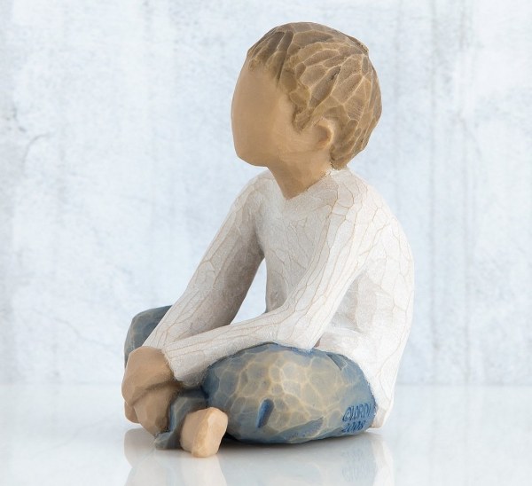IMAGINATIVE CHILD WILLOW TREE FIGURINE