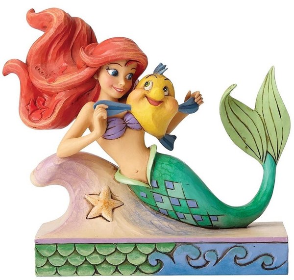 DISNEY TRADITIONS ARIEL AND FLOUNDER FIGURE