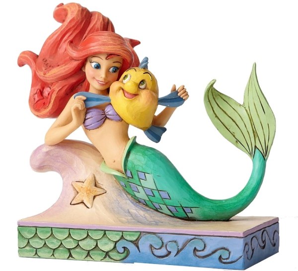 DISNEY TRADITIONS ARIEL AND FLOUNDER FIGURE