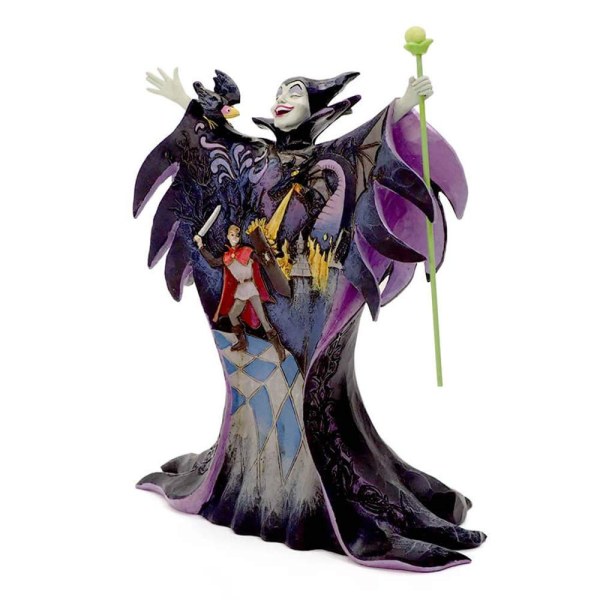 MALEFICENT WITH SCENE SCULPTED ON HER DISNEY TRADITIONS DRESS