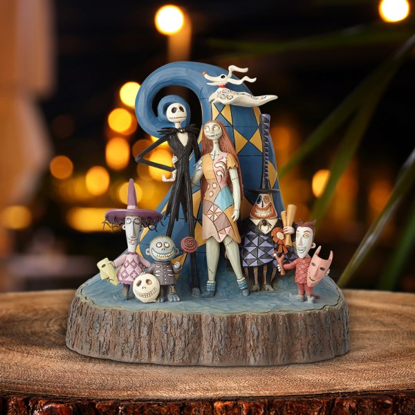 THE NIGHTMARE BEFORE CHRISTMAS WOODCARVED DISNEY TRADITIONS