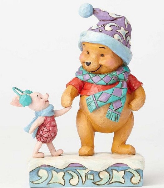 WINNIE AND PIGLET IN WINTER JIM SHORE DISNEY TRADITIONS