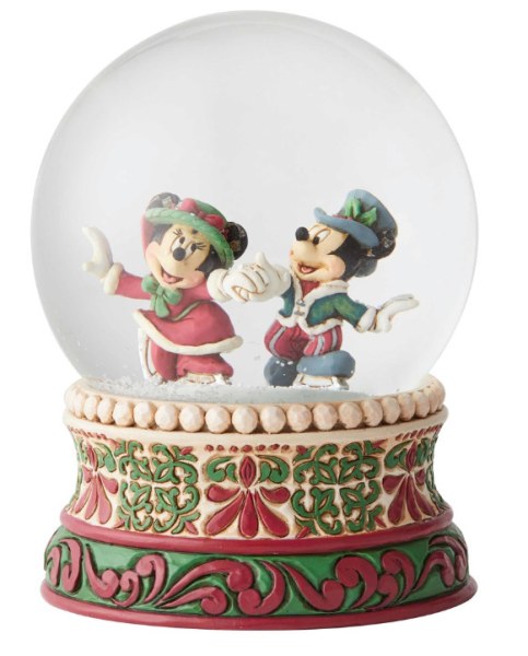 SNOWGLOBE MICKEY AND MINNIE ON SKATES DISNEY TRADITIONS