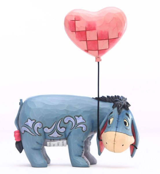 EEYORE WITH HEART BALLOON - DISNEY TRADITIONS